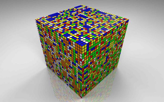 Широкоформатные обои Кубик, Кубик Рубика