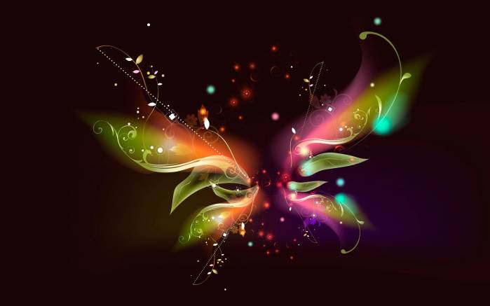 Широкоформатные обои Насекомое бабочка, Необычная разноцветная бабочка