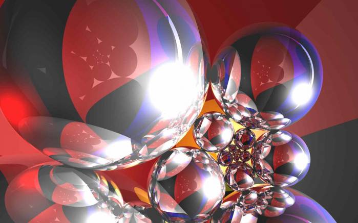 Широкоформатные обои Блеск металла, Блеск металлических шаров