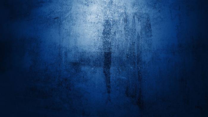 Широкоформатные обои Голубая стена, В стиле гранж