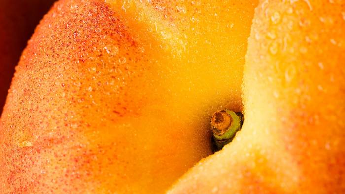 Широкоформатные обои Свежий персик, Сладкий фрукт