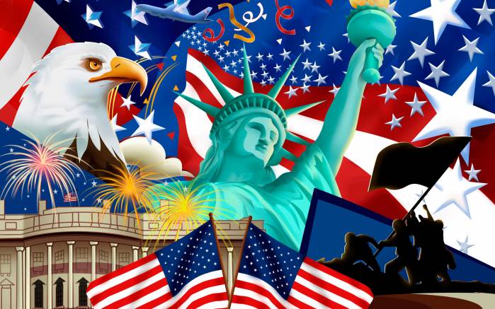 Широкоформатные обои Флаг США, Флаг Соединенных Штатов Америки