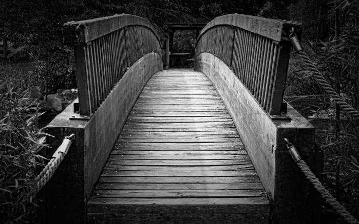 Широкоформатные обои Деревянный мост, Старый деревянный мост