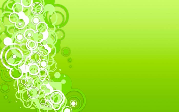 Широкоформатные обои Абстрактные круги, Безумные абстрактные круги на зеленом фоне