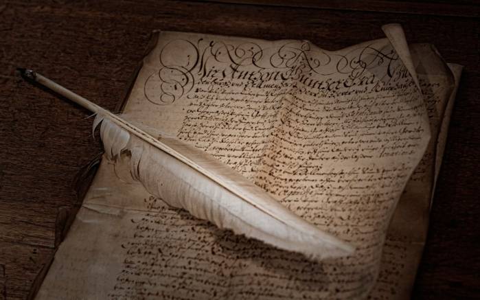 Широкоформатные обои Старинное письмо, Однажды в 1640 году