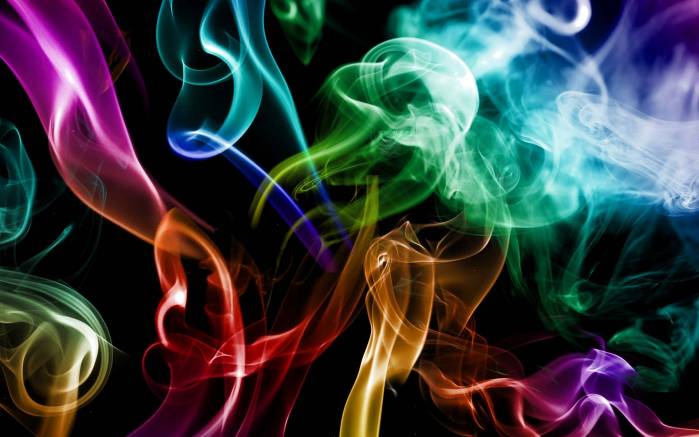 Широкоформатные обои Цветной дым, Разноцветный дым