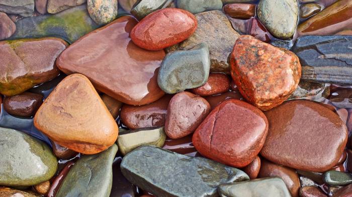 Широкоформатные обои Морские камни, Камни с морского дна
