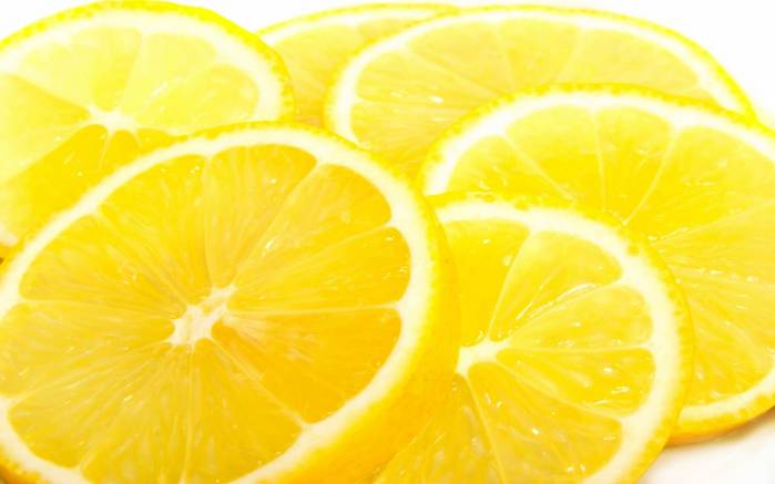 Широкоформатные обои Нарезанный кружками лимон, Нарезанный кружочками лимон