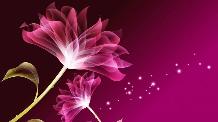Широкоформатные обои Любовный цветок, Пурпурная нежность