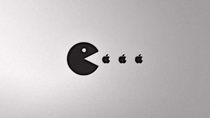 Широкоформатные обои Жувастик, Apple pacmac