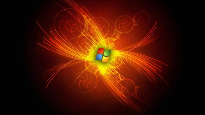 Широкоформатные обои Значок Windows, Яркий значок Windows