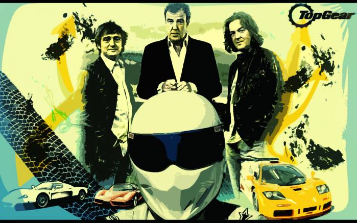 Широкоформатные обои Top Gear, 3 ведущих телевизионного шоу Top Gear