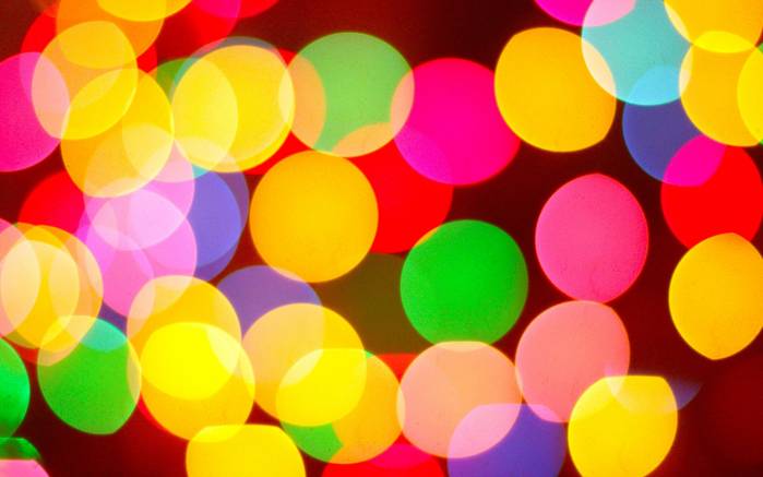 Широкоформатные обои Новогодние цвета, Разноцветные круги