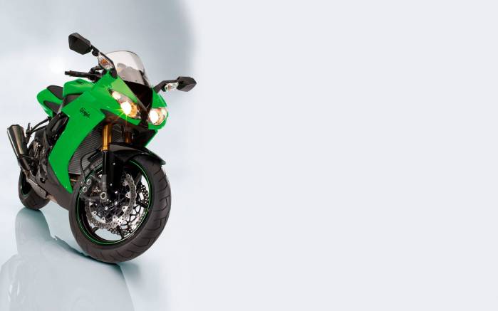 Широкоформатные обои 2008 Kawasaki ZX10R Широкоформатные обои 2008 Kawasaki ZX10R, Кавасаки 2008 вид спереди (2008 Kawasaki ZX10R)