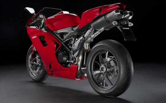 Широкоформатные обои Красный Дукати, Красный Ducati 1198
