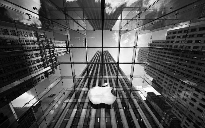 Широкоформатные обои Здание Apple, Небоскреб фирмы Эппл
