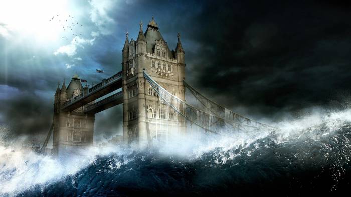 Широкоформатные обои Разрушение города, Лондон в разрухе