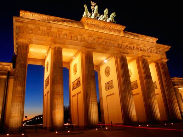 Широкоформатные обои Бранденбургские ворота, Бранденбургские ворота в Берлине