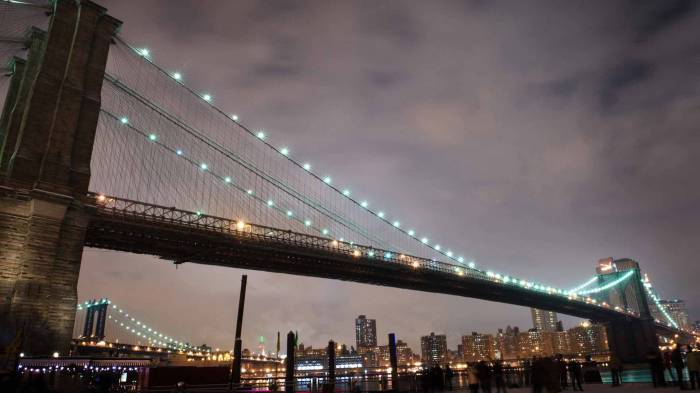 Широкоформатные обои Бруклинский мост, Бруклинский мост над Темзой