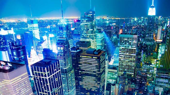 Широкоформатные обои Смотровая площадка, Top of the Rock - Rockefeller Center