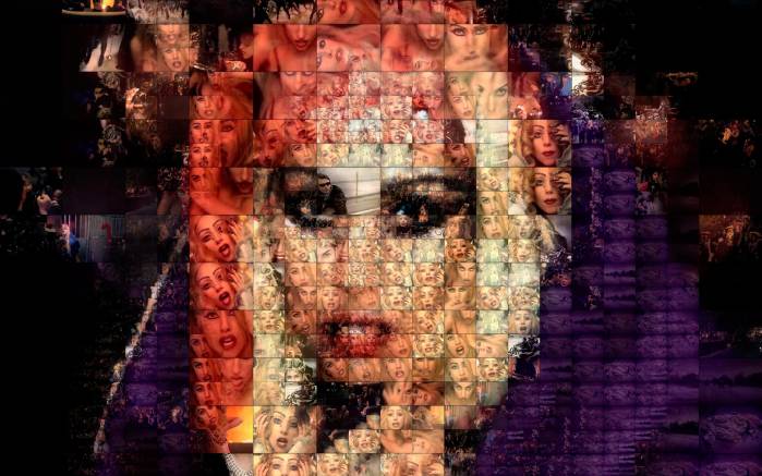 Широкоформатные обои Lady Gaga, Lady Gaga абстракция на песню Judas