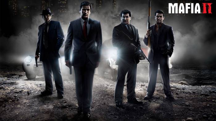 Широкоформатные обои Mafia II, Четверо ребят
