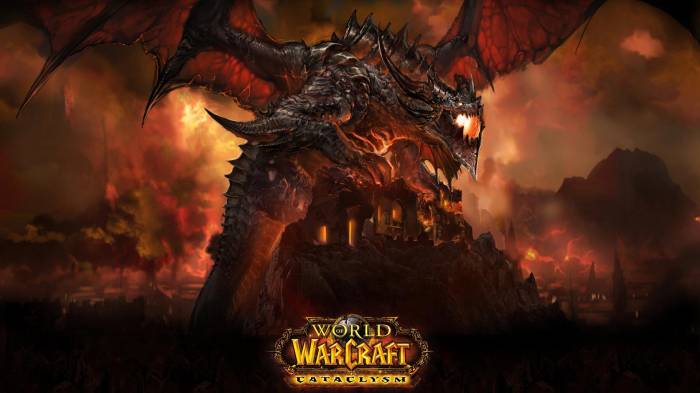 Широкоформатные обои Смертокрыл WoW, Жуткий дракон