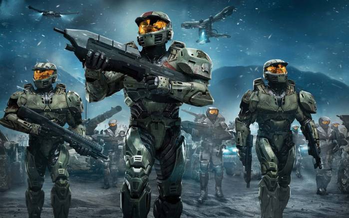 Широкоформатные обои Игра Halo, Воины из игры Хало