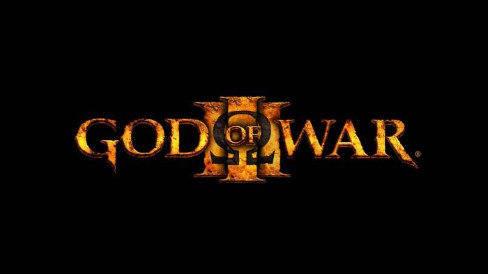 Широкоформатные обои Логотип god of war 3, Привычный логотип